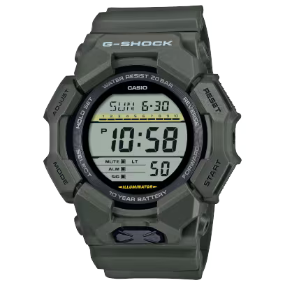 CASIO G-SHOCK Olive Green Rubber Strap  GD-010-3