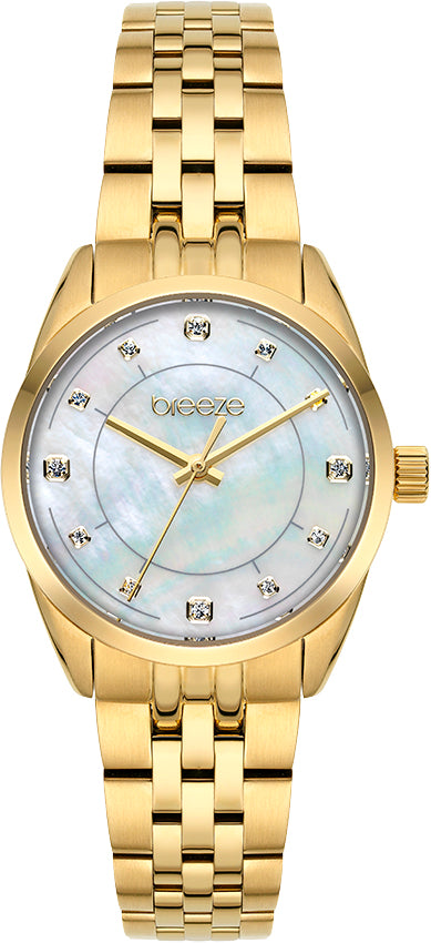 Ρολόι BREEZE Ocealis Crystals Gold Stainless Steel Bracelet