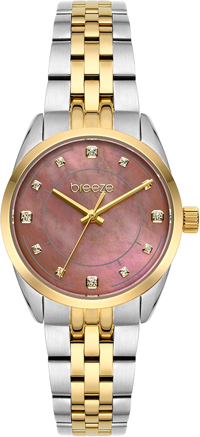 Ρολόι BREEZE Ocealis Crystals Two Tone Stainless Steel Bracelet