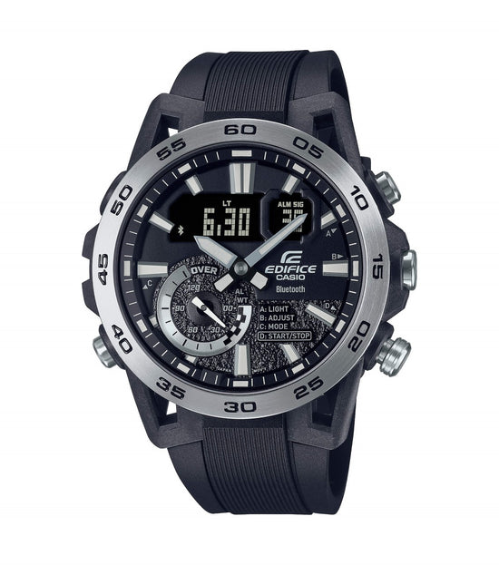 CASIO Edifice Bluetooth Black Rubber Strap ECB-40P-1AEF