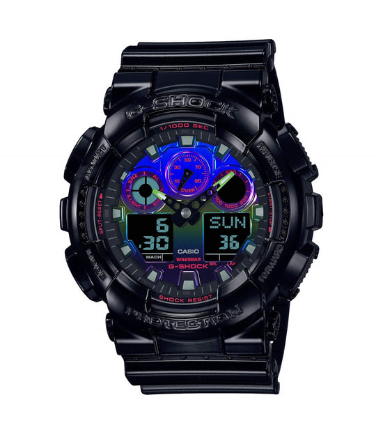 CASIO G-Shock Black Rubber Strap GA-100RGB-1AER