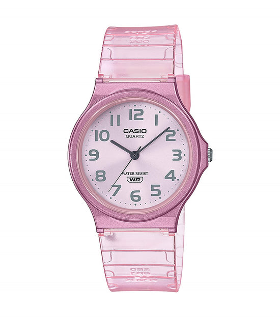 CASIO Standard Pink Rubber Strap MQ-24S-4BEF