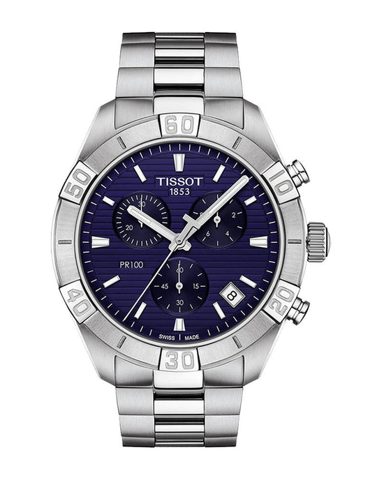 TISSOT PR100 Sport Gent Chronograph Silver Stainless Steel Bracelet T101.617.11.041.00