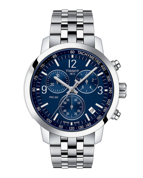 TISSOT T-Sport PRC200 Chronograph Silver Stainless Steel Bracelet T114.417.11.047.00