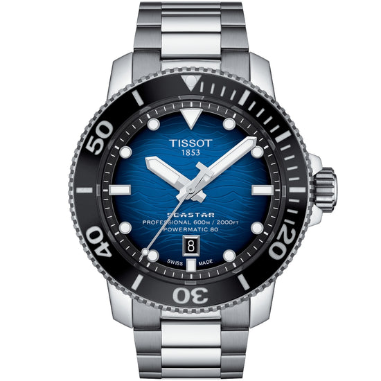 TISSOT Seastar 2000 Powermatic 80 Automatic Silver Stainless Steel Bracelet T120.607.11.041.01