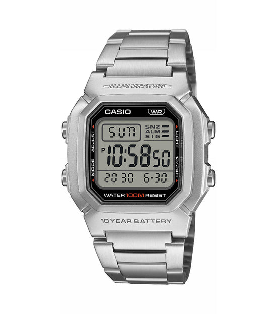 Ρολόι CASIO Collection Dual Time Chronograph Silver Stainless Steel Bracelet