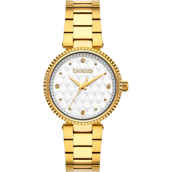 BREEZE Bossy Crystals Gold Stainless Steel Bracelet 212341.1
