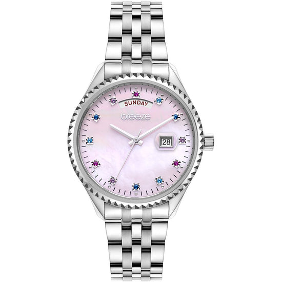 BREEZE Glacier Crystals Silver Stainless Steel Bracelet 612401.4