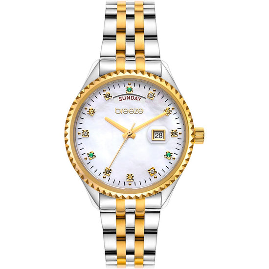 BREEZE Glacier Crystals Two Tone Stainless Steel Bracelet 712401.2