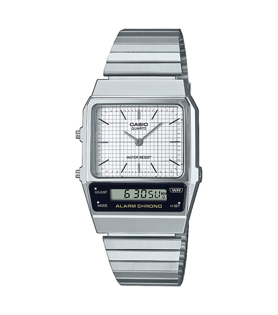 CASIO Vintage Silver Stainless Steel Bracelet AQ-800E-7AEF