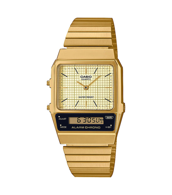 CASIO Vintage Gold Stainless Steel Bracelet AQ-800EG-9AEF