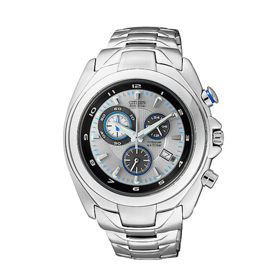 CITIZEN Eco-Drive Chronograph Men Silver Bracelet AT0480-58A