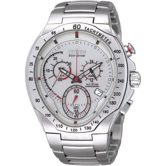 CITIZEN Eco Drive Chronograph Men Silver Bracelet AT1131-51A