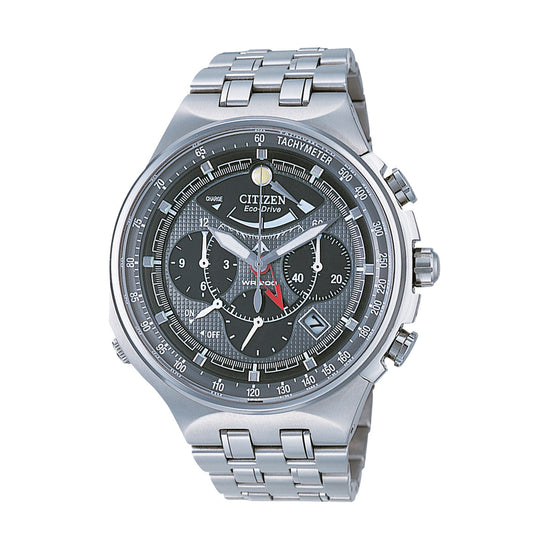 CITIZEN Titanium Eco Drive Watch Men Silver Bracelet AV0020-55H
