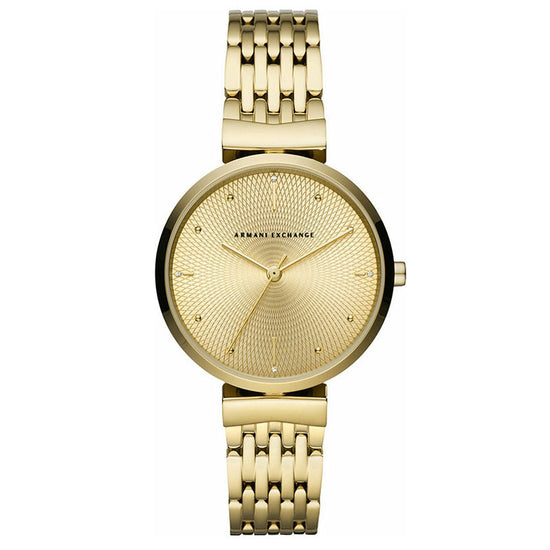 ARMANI EXCHANGE Zoe Crystals Gold Stainless Steel Bracelet AX5902