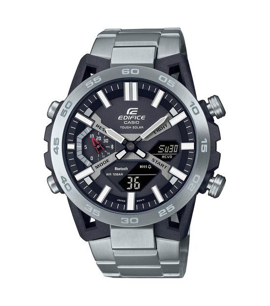 CASIO Edifice Solar Bluetooth Silver Stainless Steel Bracelet ECB-2000D-1AEF