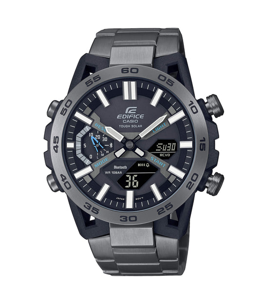 CASIO Edifice Solar Bluetooth Anthracite Stainless Steel Bracelet ECB-2000DC-1AEF