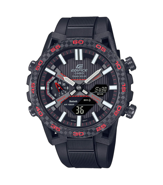 CASIO Edifice Solar Bluetooth Black Rubber Strap ECB-2000PB-1AEF
