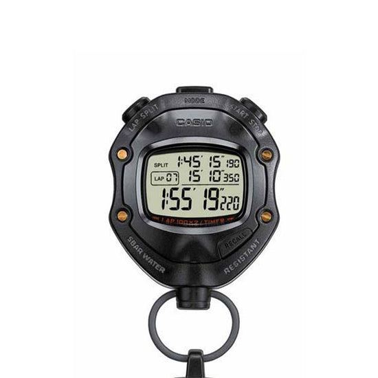 CASIO ψηφιακό μαύρο χρονόμετρο χειρός