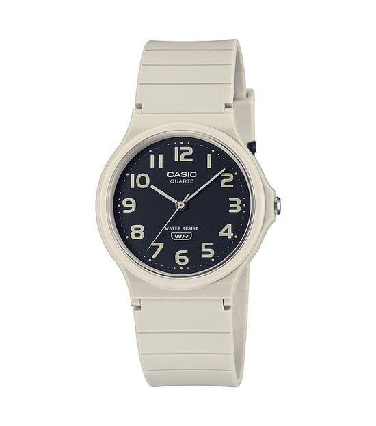 CASIO Collection Beige Rubber Strap MQ-24UC-8BEF