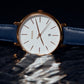 FOSSIL Jacqueline Women Watch Rose Gold Blue Leather Strap ES4630