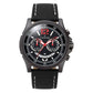 THORTON Ivar Dual Time Black Leather Strap 9007111