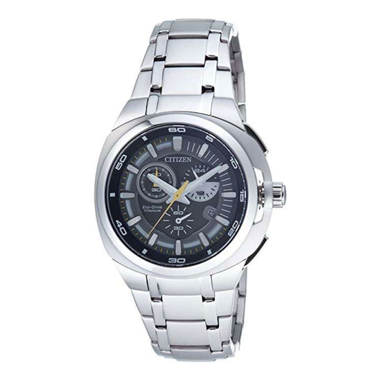 CITIZEN Eco-Drive Chronograph Men Silver Bracelet AT2021-54H