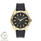 ARMANI EXCHANGE Enzo Gold Black Rubber Strap AX1828