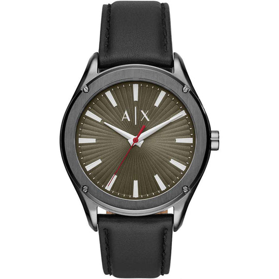 ARMANI EXCHANGE Fitz Black Leather Strap AX2806