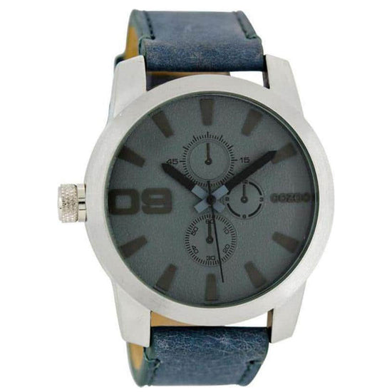 OOZOO Timepieces Unisex Blue Leather Strap C6101