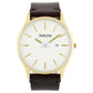 DUKUDU Filip Gold Brown Leather Strap DU-002