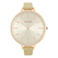 DUKUDU Frauke Rose Gold Beige Leather Strap DU-106