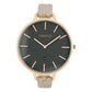 DUKUDU Gaby Rose Gold Brown Leather Strap DU-107