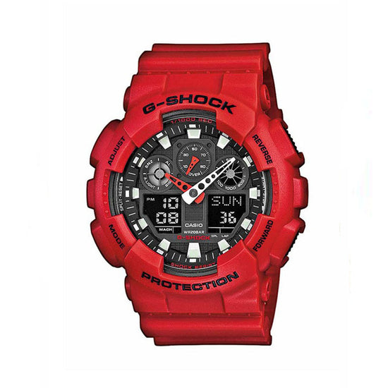 CASIO G-Shock Anadigi Red Rubber Strap