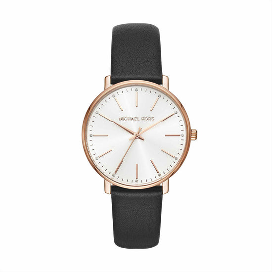 MICHAEL KORS Pyper Black Leather Strap MK2834