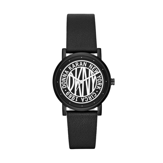 DKNY Soho Black Leather Strap NY2765
