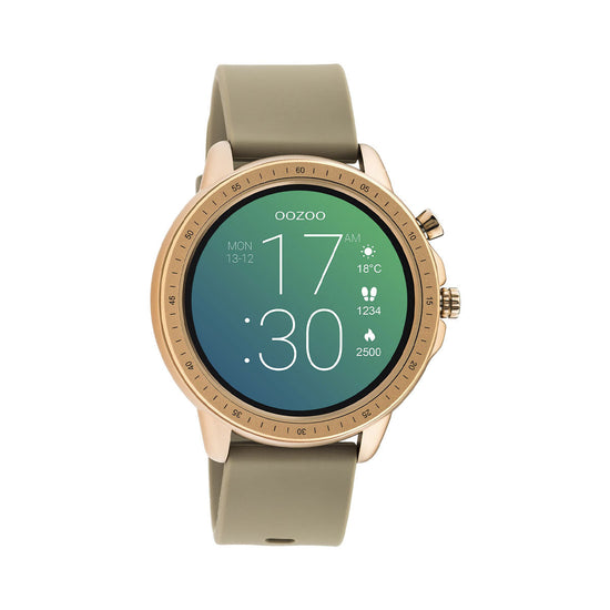 OOZOO Smartwatch Q00302 Beige Rubber Strap