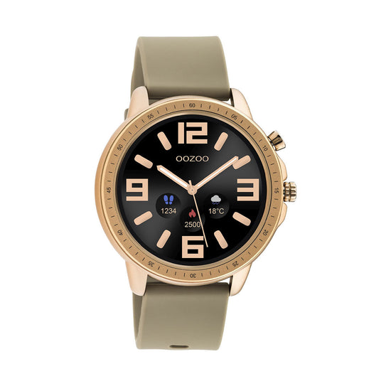 OOZOO Smartwatch Q00302 Beige Rubber Strap