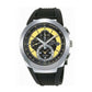 SEIKO BLACK RUBBER CHRONOGRAPH MENS WATCH SNAB37P1